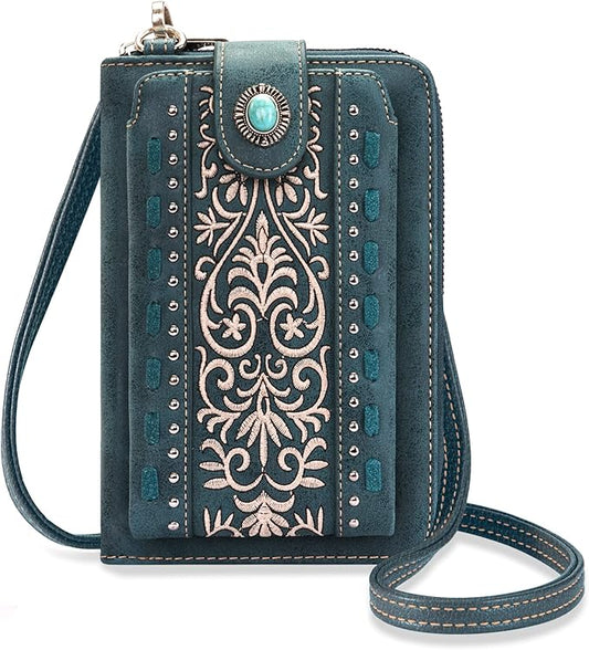 Montana West Small Crossbody Bags for Women Western Handbag with Cash Slots
