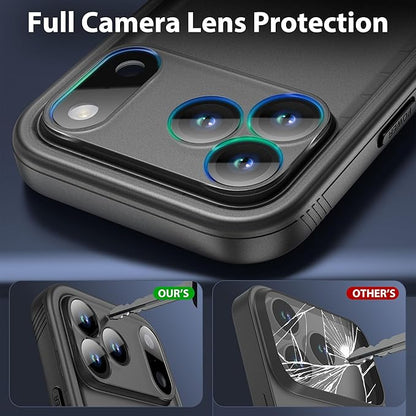 SPORTLINK for Waterproof iPhone 17 Pro Max Case - Built in Screen Protector 360 Full Body Rugged Dustproof/Shockproof/Heavy Duty Military Dropproof Protective for iPhone 17 Pro Max Case 6.9 Black