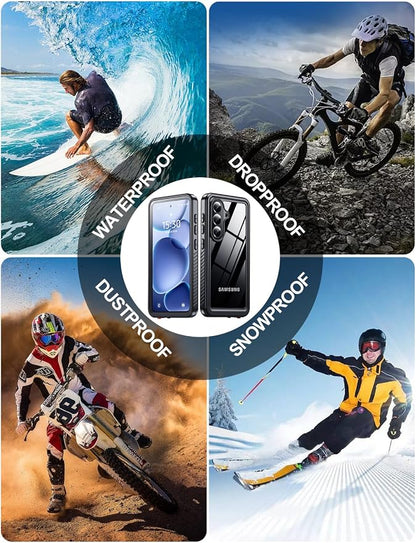 MOZOTER Designed for Samsung Galaxy S26+ Plus Case Waterproof, Military Shockproof Full Body Cover with Built-in Screen & Lens Protector, IP68 Underwater Protection for S26 Plus 6.7" Black