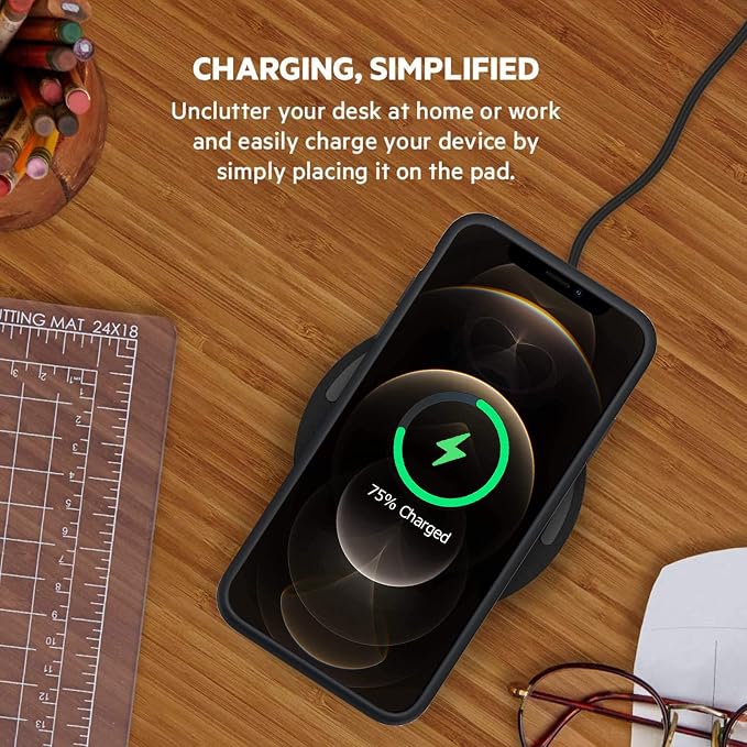 Battery Case for iPhone 12/12 Pro, [10000mAh] Enhanced Portable Protective Qi Wireless Charger Case Battery Pack with CarPlay Wireless Charging Case Compatible for iPhone 12/12 Pro (6.1 inch)-Black