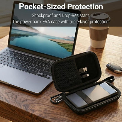 Portable Bank Charger Case for OHOVIV for charmast for YILANS for FOCHEW for VEEKTOMX Fast Charging Battery Protective Case(Black)