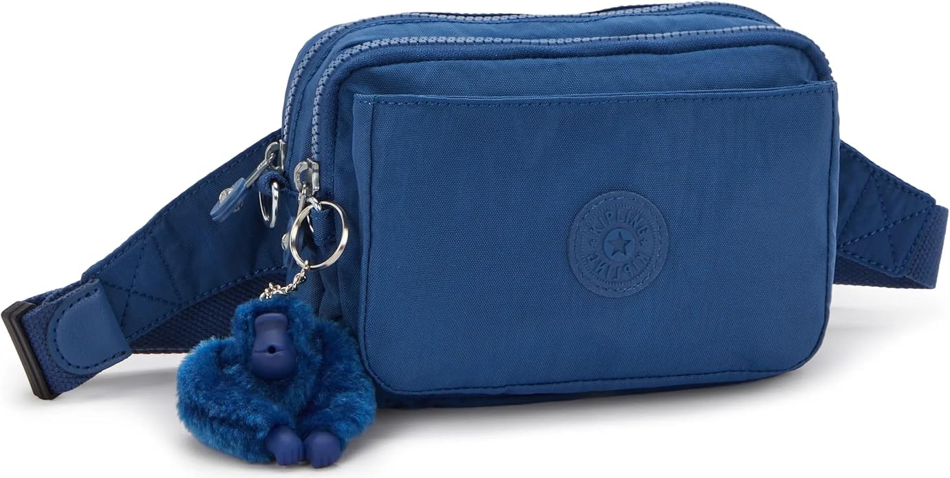 Kipling Women’s Abanu Multi Crossbody Bag, Lightweight, Adjustable Nylon Waist Pack with Multi-Compartment Zip Pockets