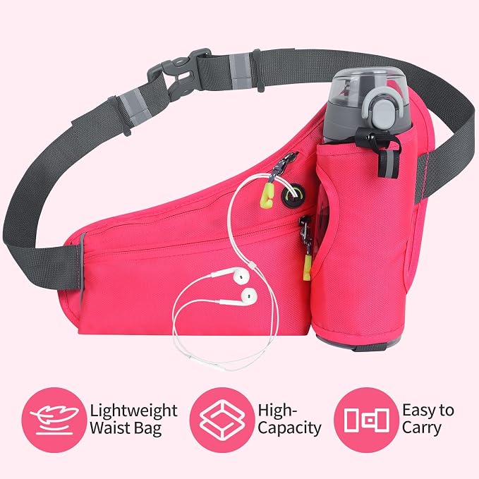 Hydration Belt,Running Water Bottle Belt for Women - Hydration Fanny Pack with Water Bottle Holder for Hiking, Walking, Gym | Lightweight Waist Pack for Running, Fitness, Marathon Essentials