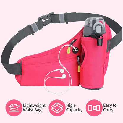Hydration Belt,Running Water Bottle Belt for Women - Hydration Fanny Pack with Water Bottle Holder for Hiking, Walking, Gym | Lightweight Waist Pack for Running, Fitness, Marathon Essentials