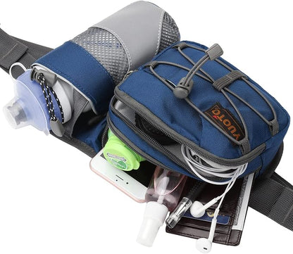 Waist Pack with Water Bottle Holder for Running Walking Hiking Fanny Pack Hydration Belt