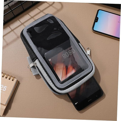 NUOBESTY Sports Mobile Phone Arm Bag Lightweight Waterproof Running Armband with Key Card Storage for Outdoor Exercise and Gym Use