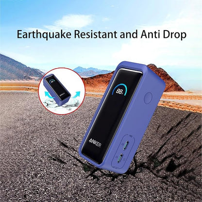 Silicone Case for Anker Prime Power Bank 9600mAH 65W Protective Cover Charging Easily Anti Scratch Shock Resistant Light-Weight Portable Sleeve (White)