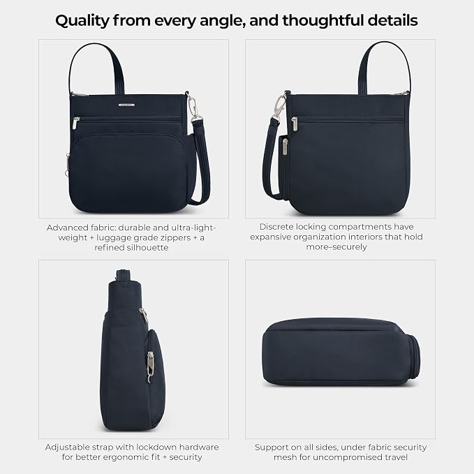 Travelon Anti-Theft Classic North/South Crossbody Bag