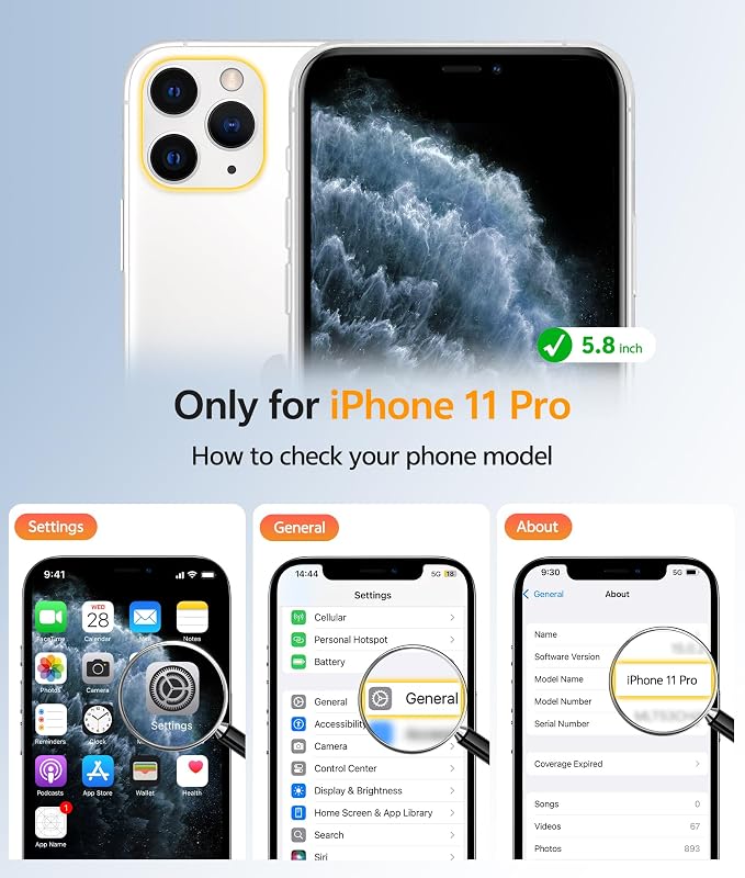 FNTCASE for iPhone 11 Pro Case: [Compatible with Magsafe] Translucent Matte Magnetic Phone Cover - Military Grade Drop Protection Shockproof Protective for iPhone 11Pro 2019 Cases - Light Blue