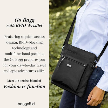 Baggallini womens Go Bagg With Rfid Phone Wristlet