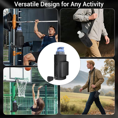 Magnetic Gym Bag with Phone Pocket Water Bottle Holder – 6 Built-in Magnets for Hands-Free Use – Ideal for Workouts, Outdoor, Travel – Securely Attaches to Equipmen