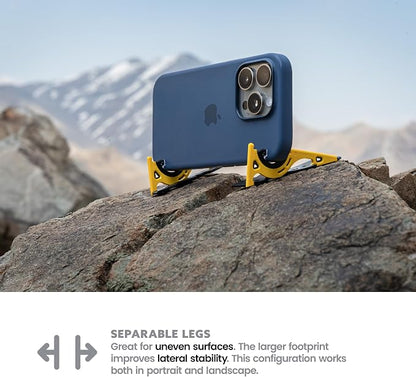 GEOMETRICAL Pocket Tripod PROv2 - Card-Size Stand, for iPhone, Summit Yellow Universal Kit