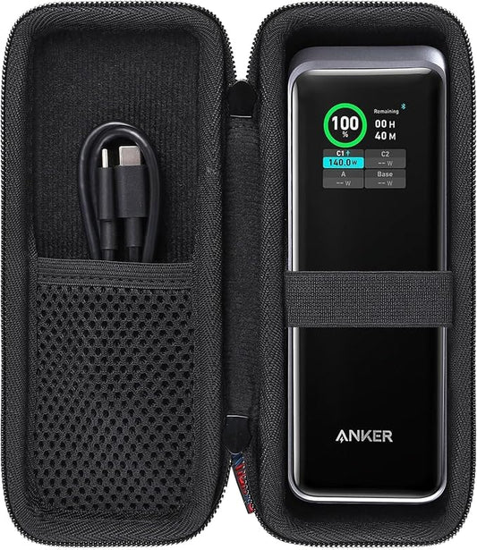 khanka for Anker Prime Power Bank 27650mAh 250W/Anker Zolo A1695 Power Bank 25K 165W Traveling Case,Case Only (Black).