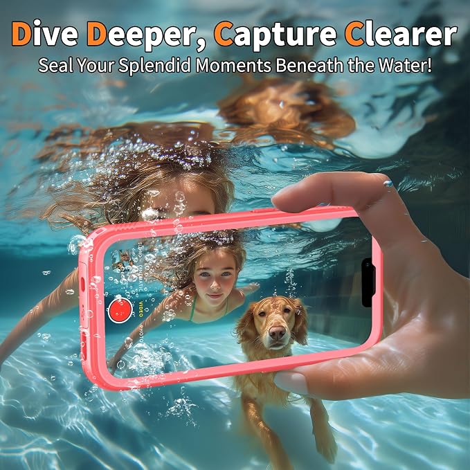 Cozycase Waterproof Case for iPhone SE 3rd 2022/iPhone SE 2nd 2020/iPhone 7/8 - Shockproof Full Body Rugged Case with Built-in Screen Protector Waterproof Case for iPhone SE3/SE2/7/8 (Frosted Pink)
