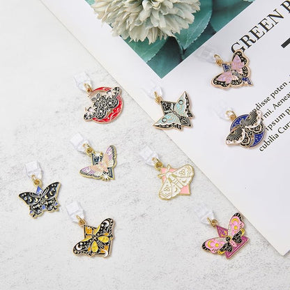 7-10Pcs Dust Plug Charm Type C with Alloy Pendants Cute Cell Phone Charms for Most Type C Phone,Readers Device