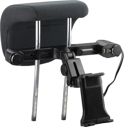 Navitech in Car Portable Tablet Head Rest/Headrest Mount/Holder with 4.2A Integrated car Charger Port Compatible with Premium RCA Voyager 7 inch