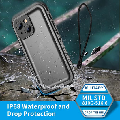 SPORTLINK for iPhone 13 Mini Waterproof Case - Full Body Shockproof Dustproof Phone Screen Protector Rugged Waterproof Case for iPhone 13 Mini 5.4 Inches Black
