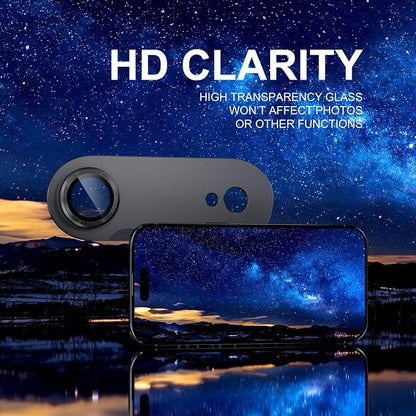 Choiche Compatible for iPhone 17 Air Camera Lens Protector, Strong Adsorption Camera Cover with 9H Tempered Glass Lens Screen Protector Metal Ring Decoration Accessories 6.5-inch (Black)