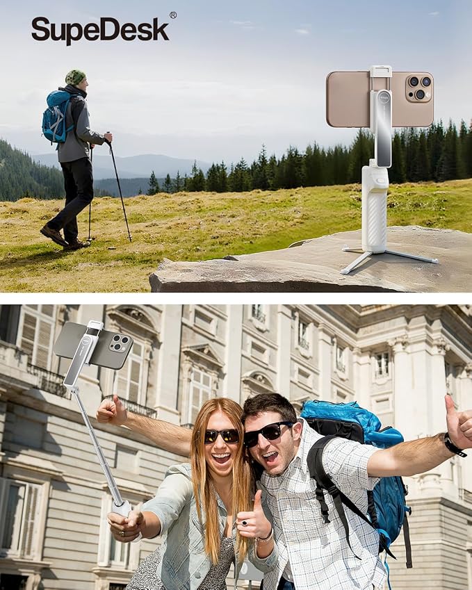Selfie Stick for iPhone, Selfie Stick Tripod with Wireless Remote, Foldable & Portable Phone Tripod Stand for iPhone Android, Pocket-Size for Travel, Vlog, Video Recording
