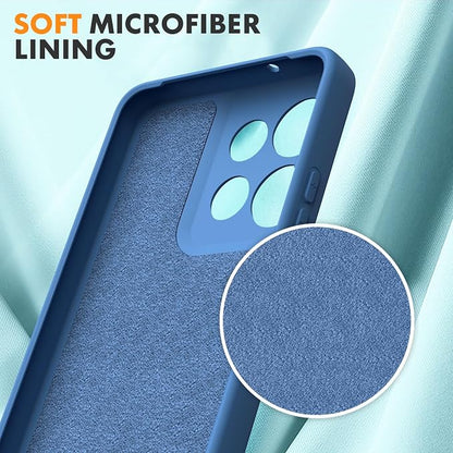 Case for Motorola Moto G Power (2025), 2 Pack Tempered Glass Screen Protectors, Soft TPU Silicone Shockproof Case-Blue