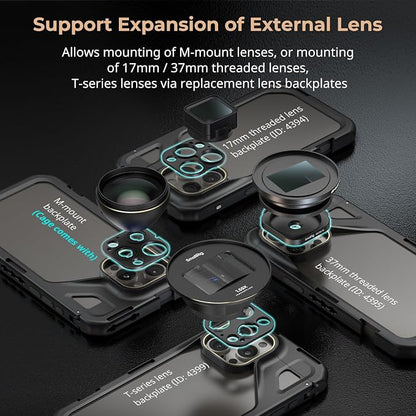SmallRig for iPhone 15 Pro Max Phone Cage with 67mm Filter Adapter, Upgraded Quick Release Design Phone Video Rig Cage for Videography/Video Recording/YouTube/Live Streaming/Vlog - 4391B