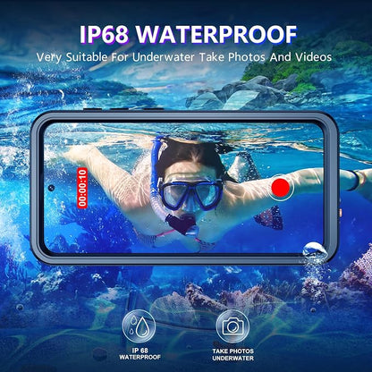 Temdan Designed for Samsung Galaxy S26 Plus Case Waterproof, Built-in Lens & Screen Protector Military Shockproof Dropproof IP68 Underwater Full Body Phone Case for Samsung Galaxy S26 Plus 6.7"-Black