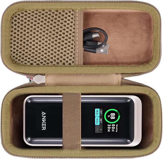 khanka Case for Anker Prime Power Bank 12000mAh 130W/20000mAh 200W,Case Only (Golden)
