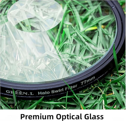 GREEN.L 82mm Spiral Halo Camera Lens Filter Halo Swirl Filter