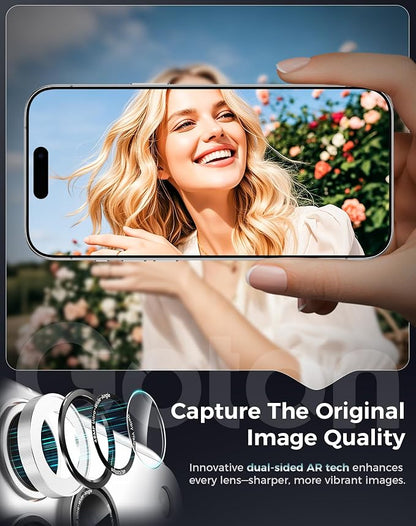 Goton Compatible for iPhone 17 Pro Camera Lens Protector, 1-Pack Aluminum Alloy Metal Cover with HD Tempered Glass, Pro Camera Style, Shatter-Resistant, Scratch-Proof, Case Friendly