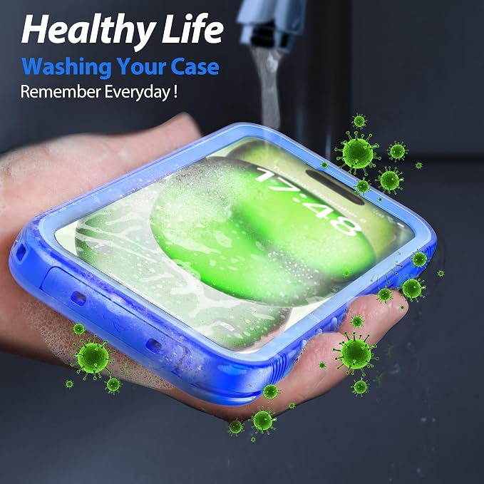 SPORTLINK for iPhone 15 Plus Case - IP68 Waterproof Military Protective Full Body Heavy Duty Shockproof 360 Sealed Dustproof with Camera Screen Protector Cover for i Phone 15 Plus 6.7" Blue