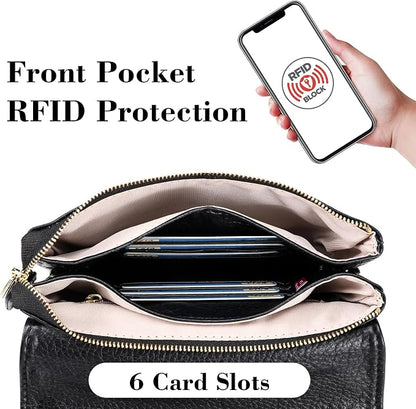 MINICAT RFID Blocking Small Crossbody Bags for Women Vegan Leather Mini Travel Purses Cell Phone Purse Cross Body Bag