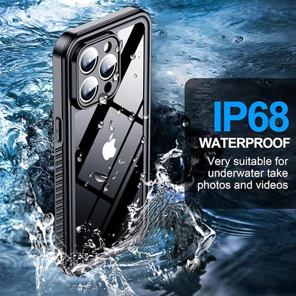 MOZOTER for iPhone 15 Pro Case Waterproof,[IPX8 Underwater Case][Full Body Shockproof & Military Dropproof] Clear Sound Quality Built-in Screen Protector for iPhone 15 Pro 6.1 inch-Black