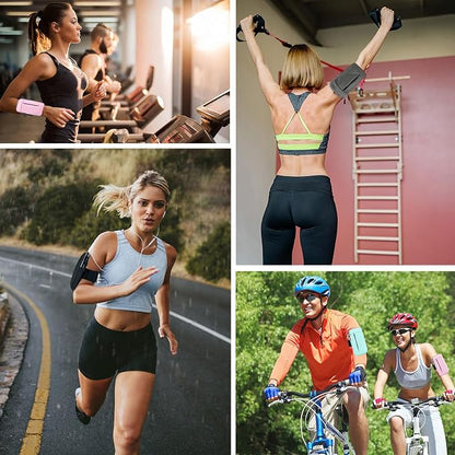 Phone Holder for Running Armband Cell Phone Holder for iPhone Armband 11 12 13 14 15 16e 16 17 Pro Max Xs Xr X 8 Plus Galaxy Ultra S26 Pouch,Exercise Sports Arm Band Sleeve Bag Fit Women Kids