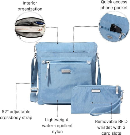 Baggallini womens Go Bagg With Rfid Phone Wristlet