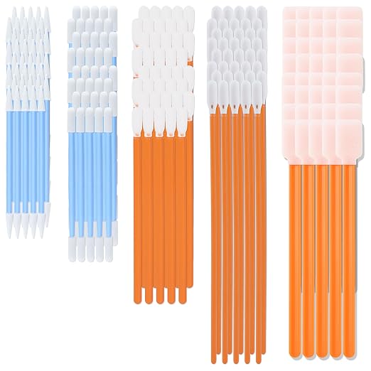 AAwipes Foam Tip Cleaning Swab Kit (5 Types, 500 Pack) Cleanroom Sponge Stick Foam Swab Bundle for Printer, Painting, Gun, Optics Lens,Camera Industry Use (FC501)
