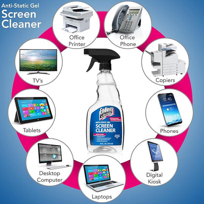 Endust for Electronics; Screen Cleaning Gel Spray and Xtra Large Microfiber Towel Value Pack; 16 oz. Pump Spray & 16" x 16" Towel (15023)