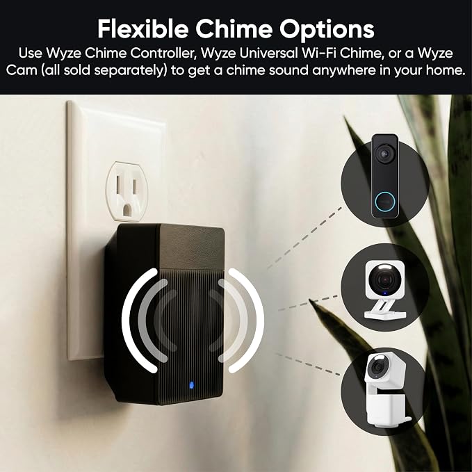 Wyze Battery Video Doorbell Wireless Camera, 1536x1536 HD+ with Color Night Vision, 2-Way Audio, 1:1 Head-to-Toe View, Person/Vehicle/Package Monitor, Wire-Free/Wired Option, 1 Minute Easy Setup