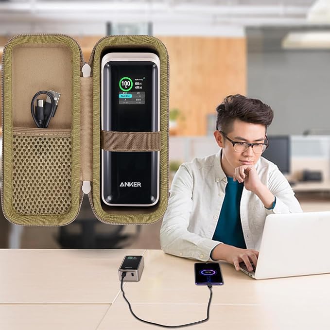 khanka Case for Anker Prime Power Bank 27650mAh 250W,Case Only (Golden).
