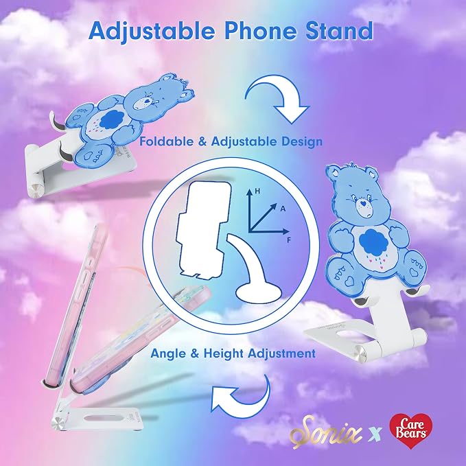 Sonix x Care Bears Character Phone Stand | Adjustable Cell Phone Holder, Desk Stand, Dock | Care Bears | Grumpy Bear