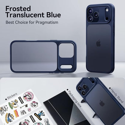 CASEKOO Armor Shockproof Designed for iPhone 17 Pro Case [16FT Military Grade Protection] Matte Finish Protective Phone Case Anti-Fingerprint Thin Slim Hard Cover for iPhone 17 Pro - Deep Blue