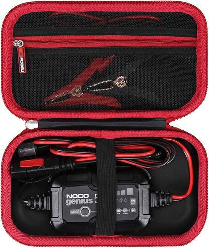 FBLFOBELI Hard Travel Case Compatible With NOCO GENIUS5,5-Amp Fully-Automatic Smart Battery Charger