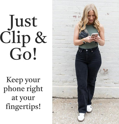 Save the Girls Original Clip and Go Phone Strap Pattern - Crossbody Phone Strap Chain with Zipper Wallet Pouch