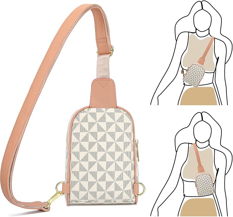 INICAT Small Sling Bag for Women Everyday & Travel Crossbody Bags Lightweight Cross Body Purses Vegan Leather
