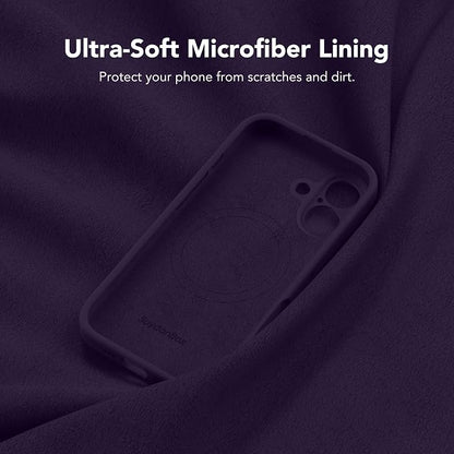 Magnetic for iPhone 17 Case, Compatible with MagSafe, [Full Camera Protection][Screen Protector] Silicone Shockproof Protective Phone Case for iPhone 17 6.3", Deep Purple