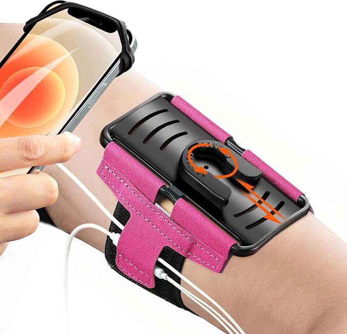 Newpponn Cell Phone Holder Armband - Reflective & Adjustable Wristband Strap Arm Bands Case Compatible with iPhone 16 15 14 13 12 Mini Pro Max Plus Samsung Galaxy Pixel for Workout Exercise Sports