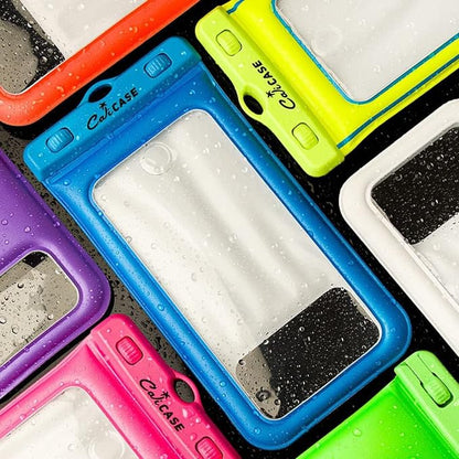 CaliCase Universal Waterproof Floating Phone Pouch - IPX8 Waterproof Floating Phone Case with Lanyard for iPhone X-15/ S20-S24/ Pixel 4-8 - White
