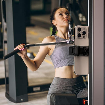 Magnetic Phone Holder for Gym Golf Cart Powerful Magnetic Base Works on Any Metal Surface Ideal for Workout Recording 360° Rotatable Gym Magnet Phone Mount Cradles Compatible with 4-7" Phones