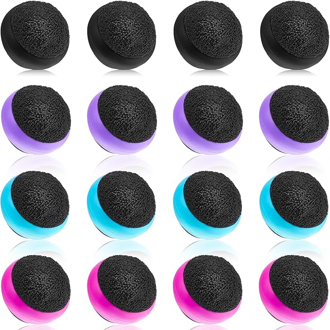 Suclain 16 Pack Touch Screen Cleaner Balls Phone Cleaning Ball Microfiber Touch Car Screen Glass Cleaner for Computer Laptop Monitor Camera Lens Gift(Black,Blue,Rose Red,Purple)