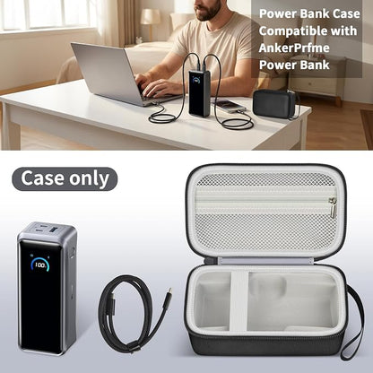 Power Bank Case Compatible with Anker Prime 26,250 Power Banks, Customized Storage Organizer for 26K,300W Power Bank and 100W Charging Base, Cable for Business Travel & Outdoor Use (Box Only)