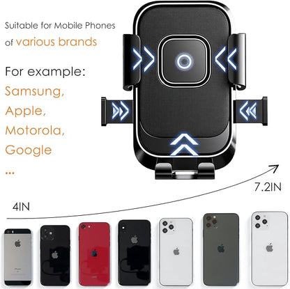 Bike Phone Holder 1 Pack, Mountain Motorcycle Phone Mount, 1s Lock & Quick Release Handlebar Cell Phone Cradle Clamp, Phone Clip for 4-6.9" Smartphones - Black (1)
